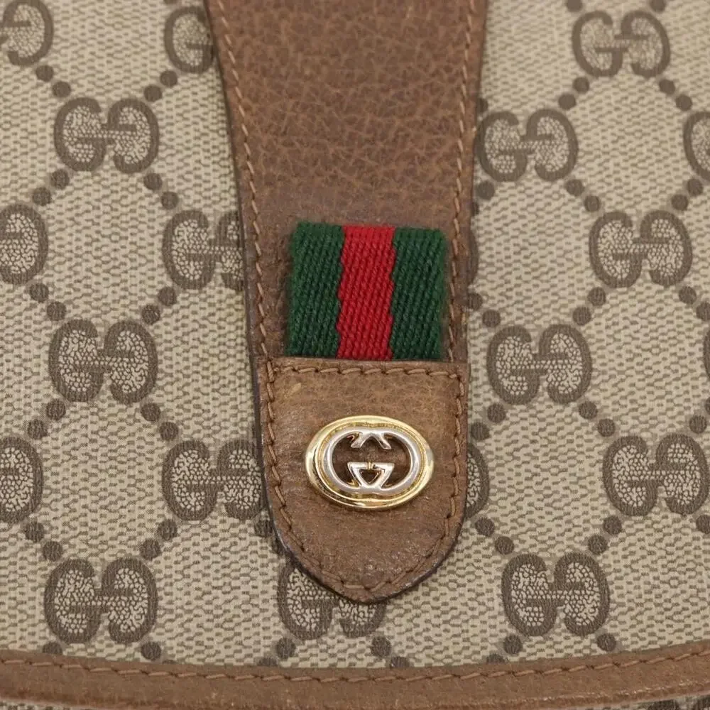 Gucci GG Supreme Web Clutch Bag Beige